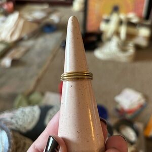 Mejuri gold multi layer band ring size 8